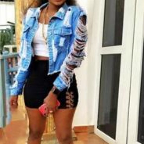 Denim Ripped Jacket - Picture 1 of 1